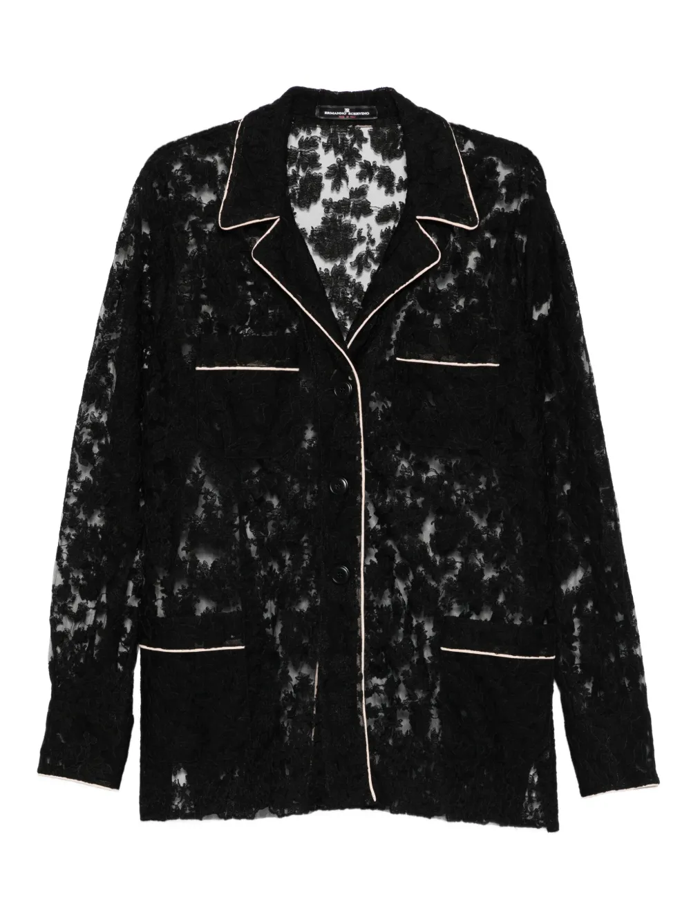 Ermanno Scervino Button-up blouse Zwart