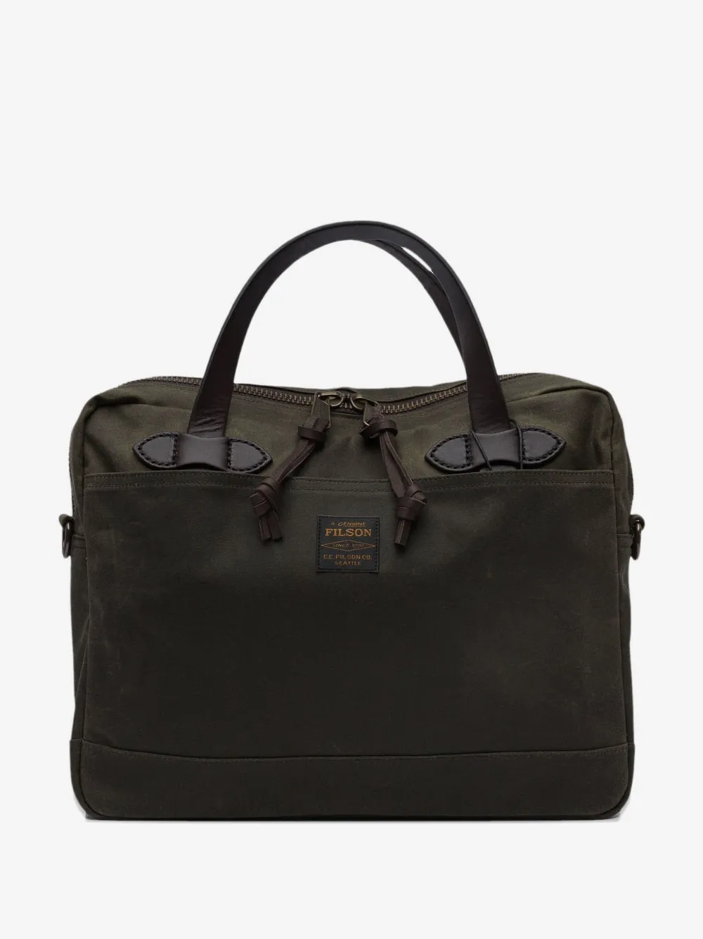 Filson logo-patch cotton shoulder bag | Green | Image 1