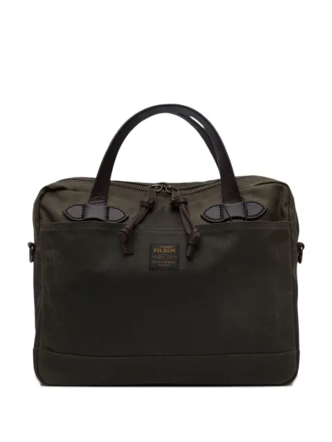 Filson logo-patch cotton shoulder bag