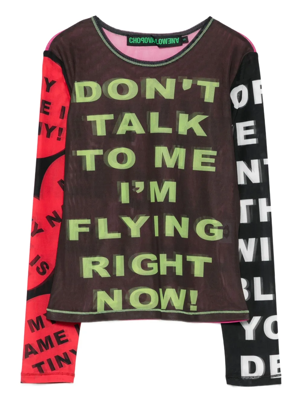 Chopova Lowena top Don't Talk To Me | negro | Image 1
