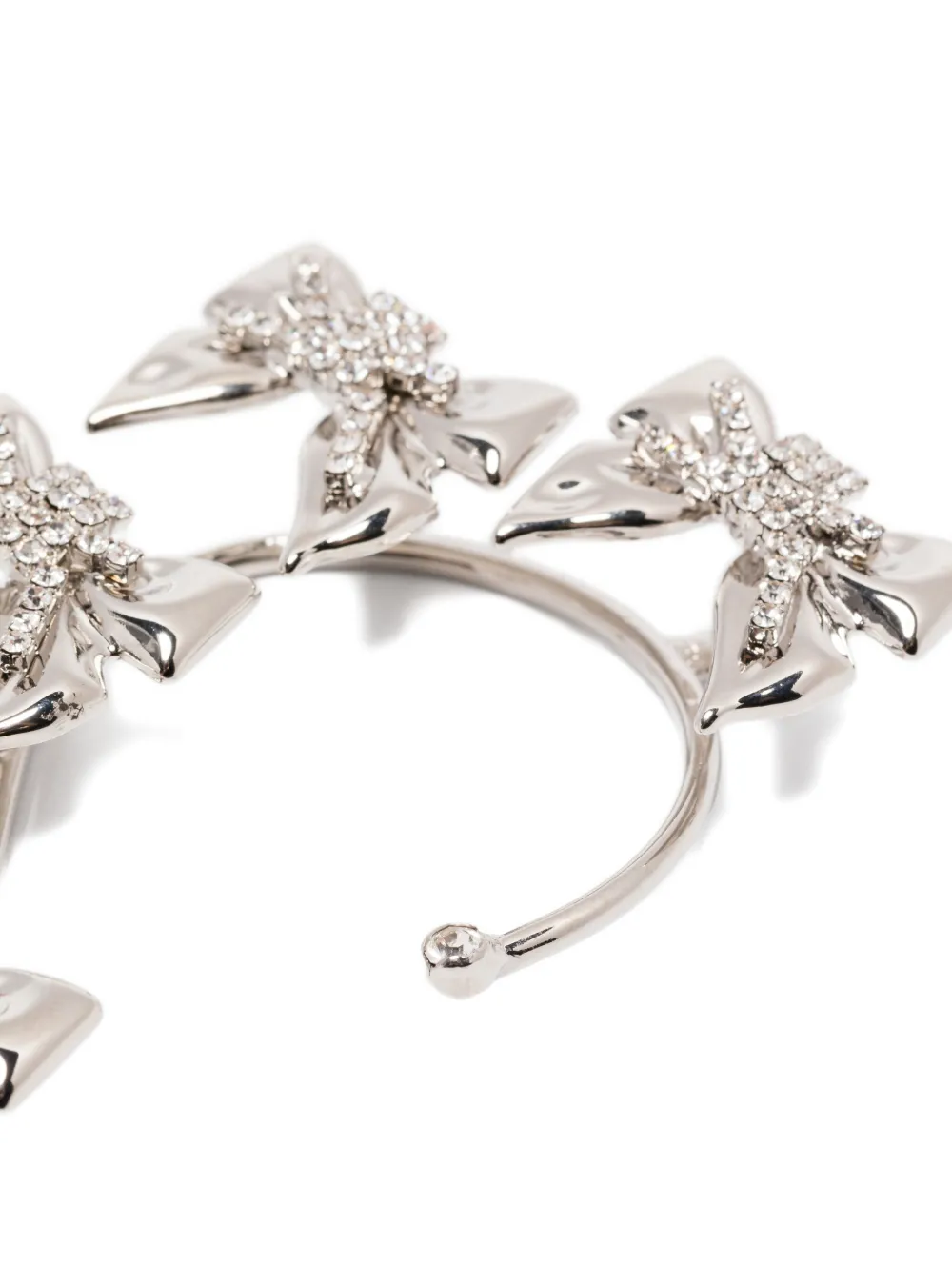 Alessandra Rich Bow-embellished Ear Cuff In Metallic