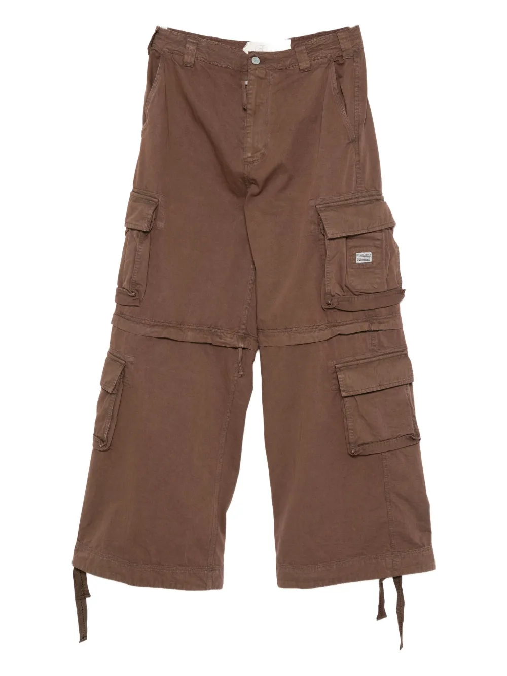 Erl Layered Cargo Pants In Brown