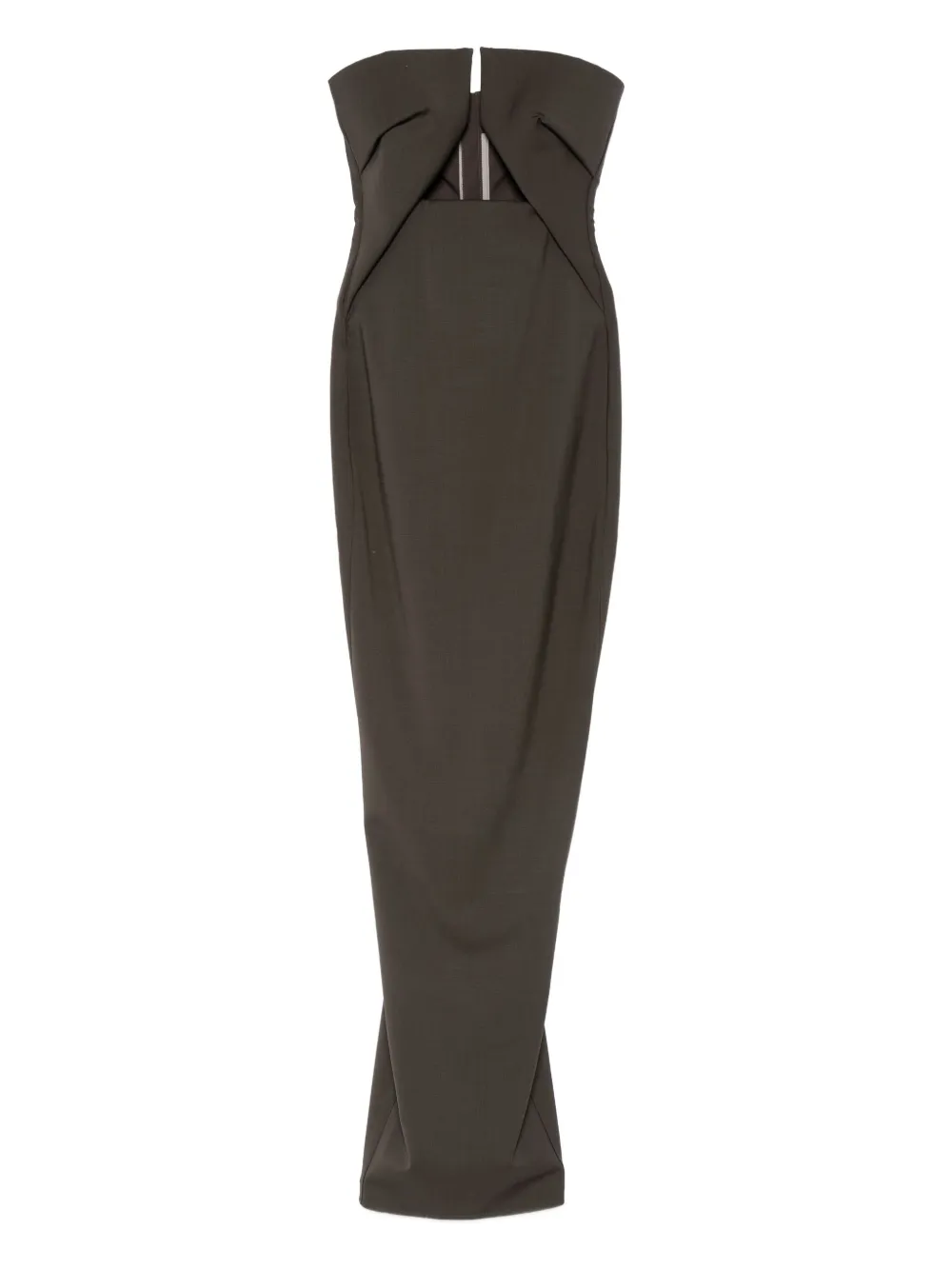Rick Owens strapless keyhole dress Grijs