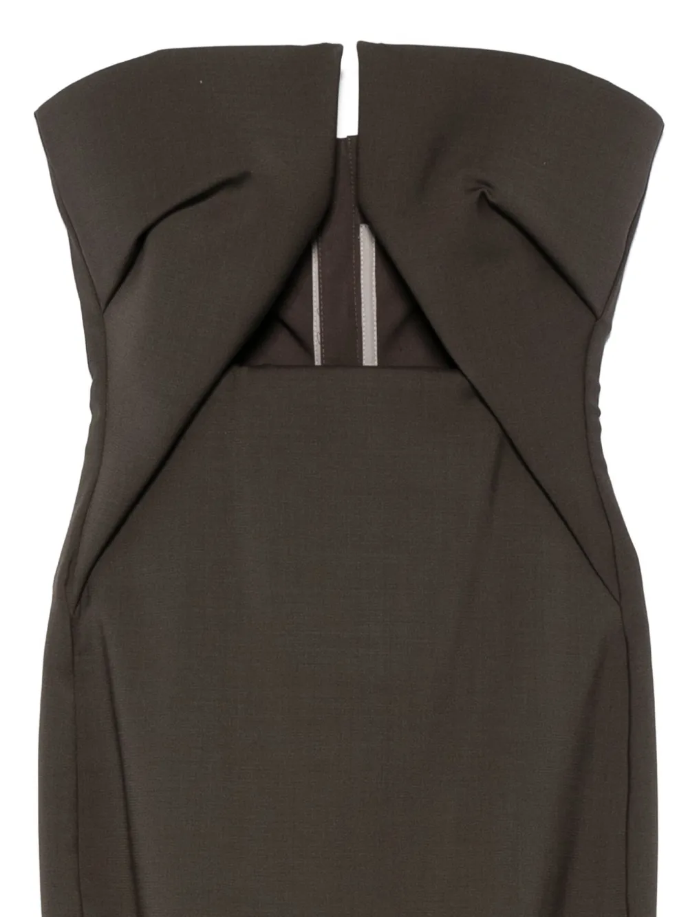 Rick Owens Strapless Keyhole Dress In Black