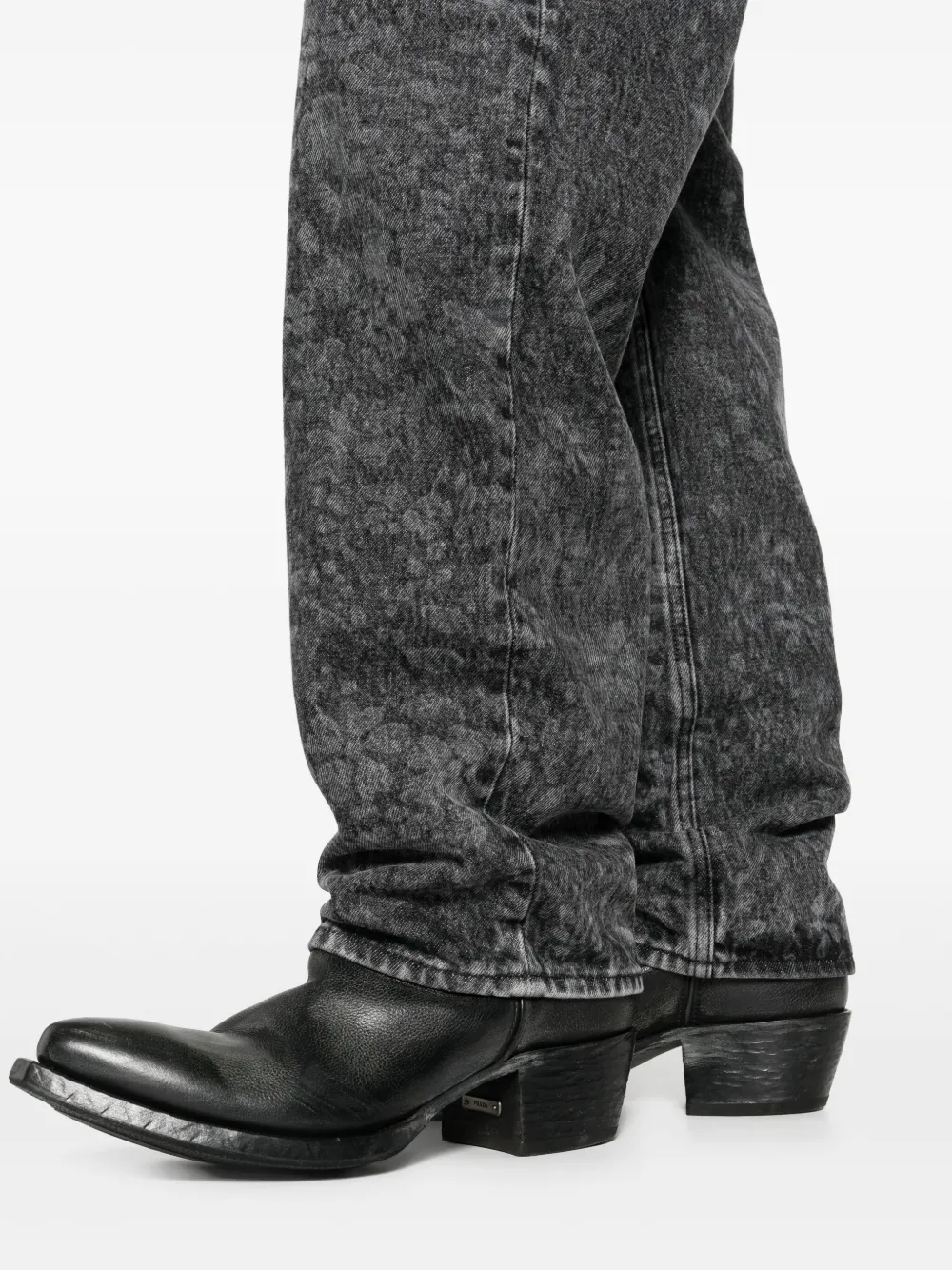 Golden Goose Katoenen jeans met acid-wassing Grijs