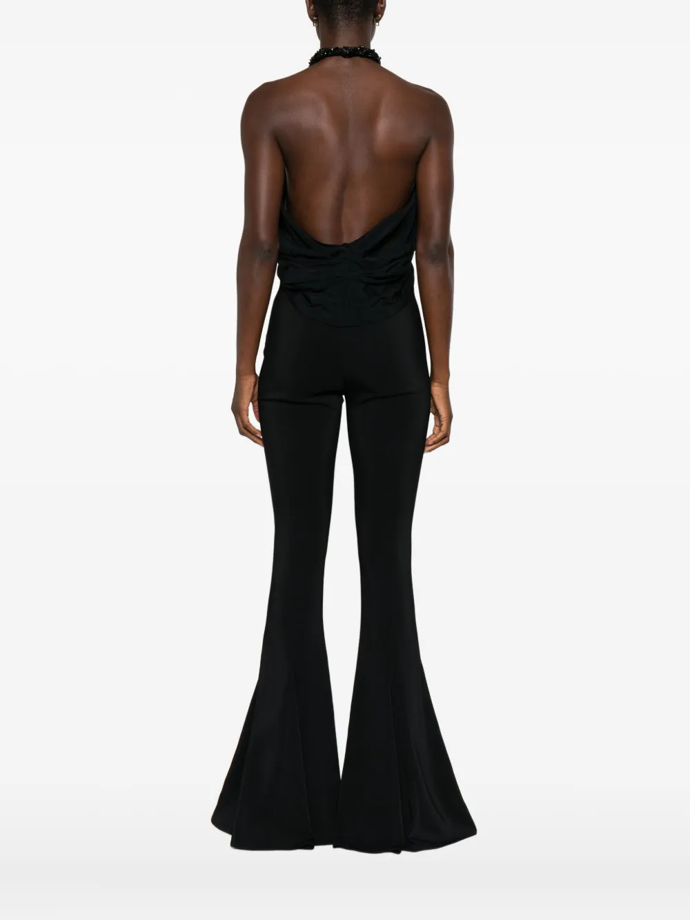 Amen Beaded Halterneck Top In Black