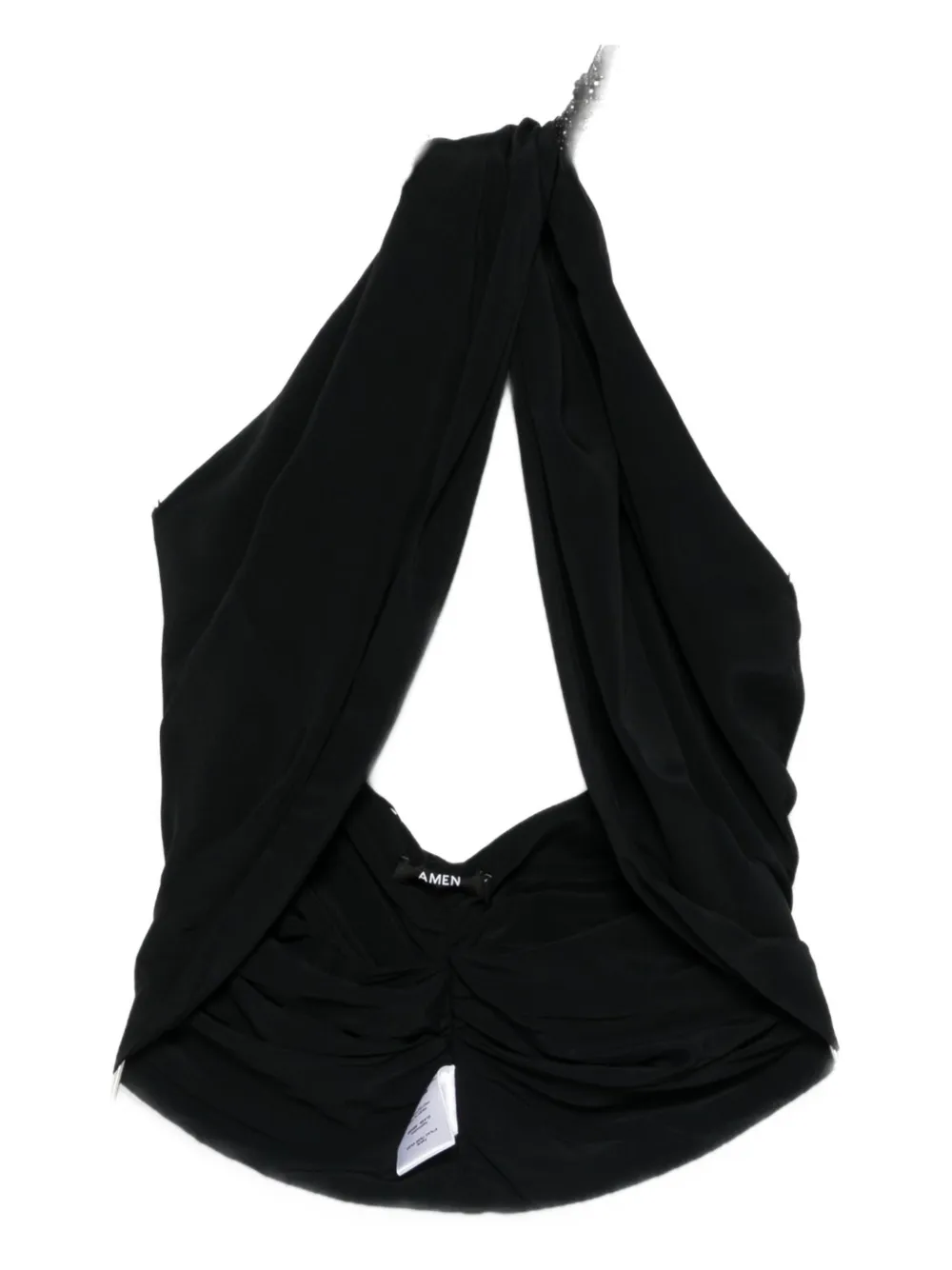 Amen Beaded Halterneck Top In Black