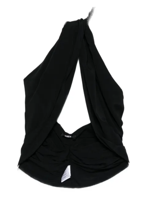 Amen beaded halterneck top