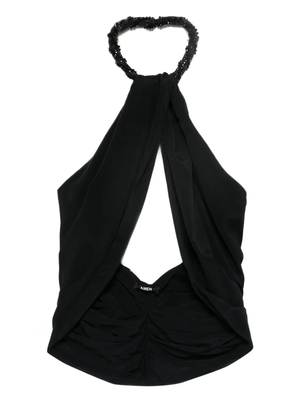 beaded halterneck top
