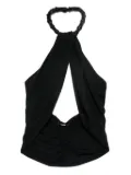 Amen beaded halterneck top - Black