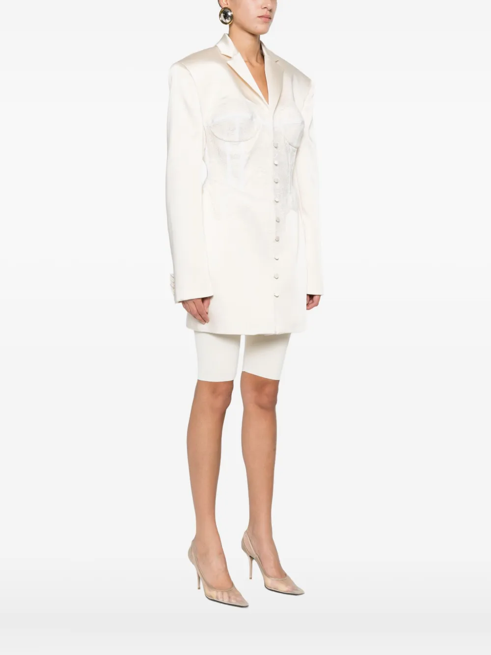 Giuseppe Di Morabito Lace-overlay Jacket In White