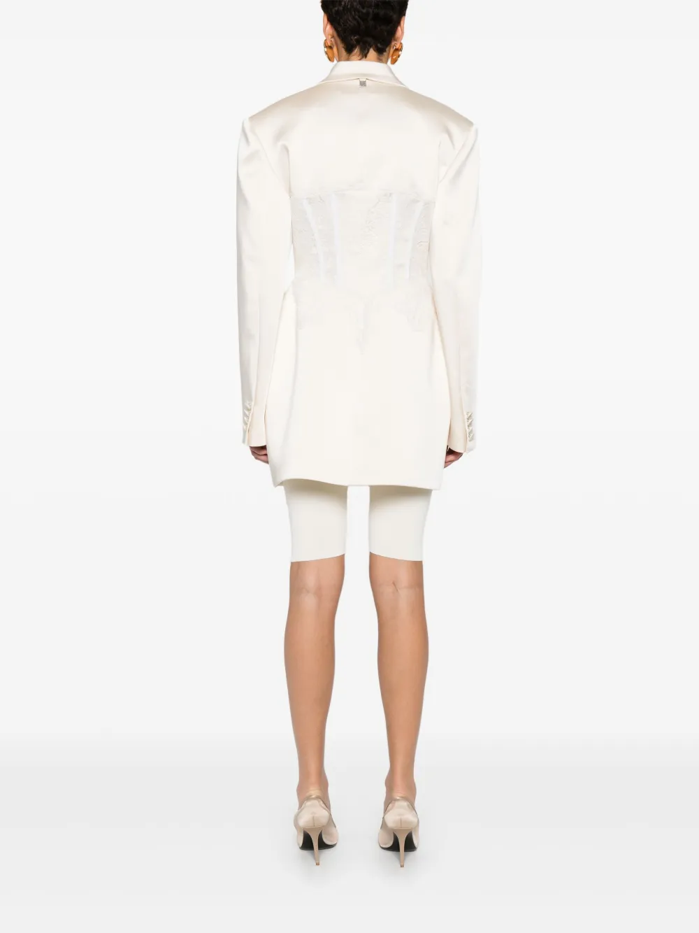 Giuseppe Di Morabito Lace-overlay Jacket In White