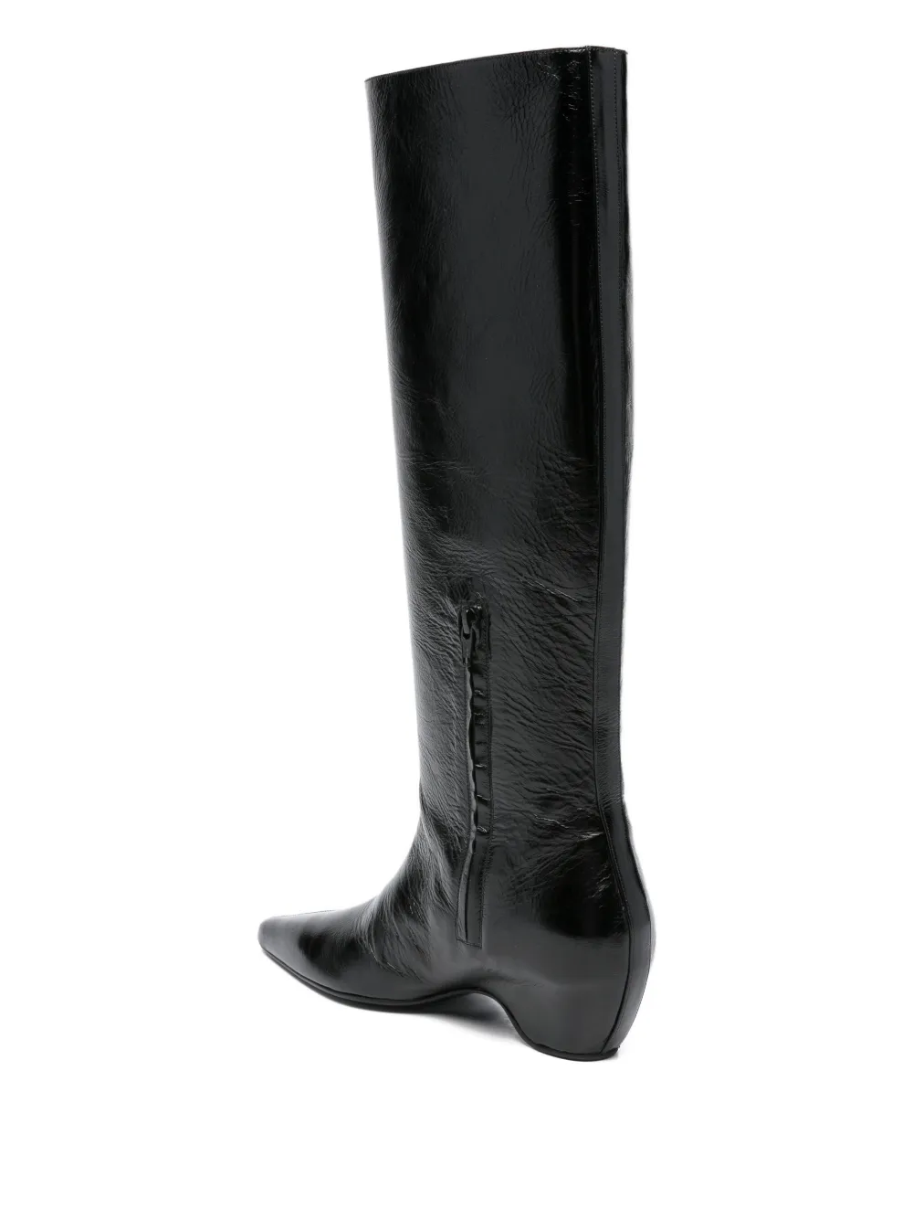 KHAITE 30mm Sybil leather knee-high boots Black
