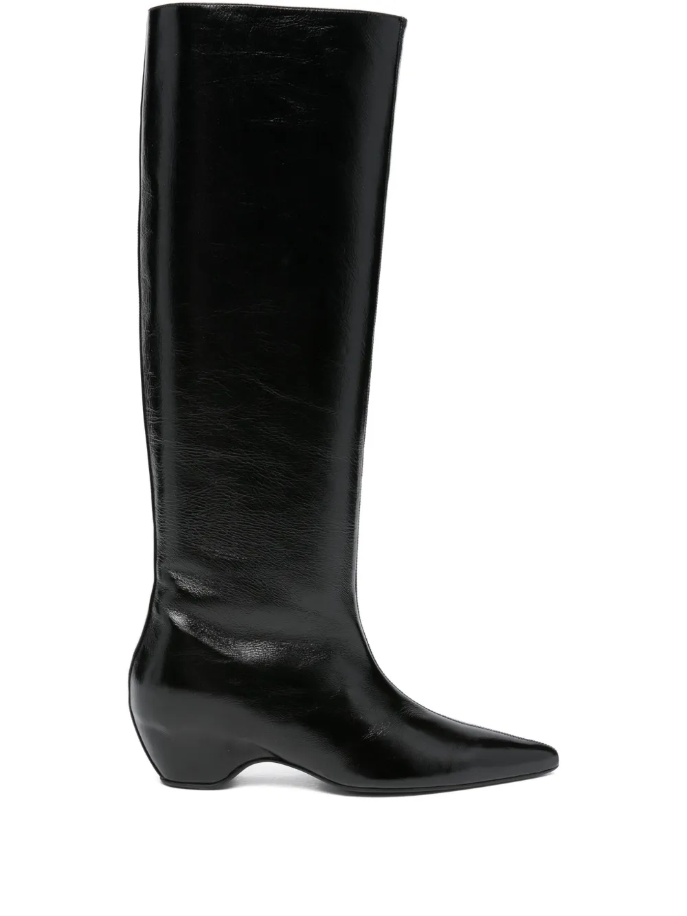 KHAITE 30mm Sybil leather knee-high boots Black