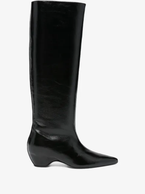 KHAITE 30mm Sybil leather knee-high boots