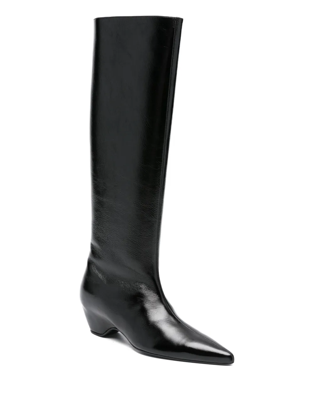 KHAITE 30mm Sybil leather knee-high boots Black