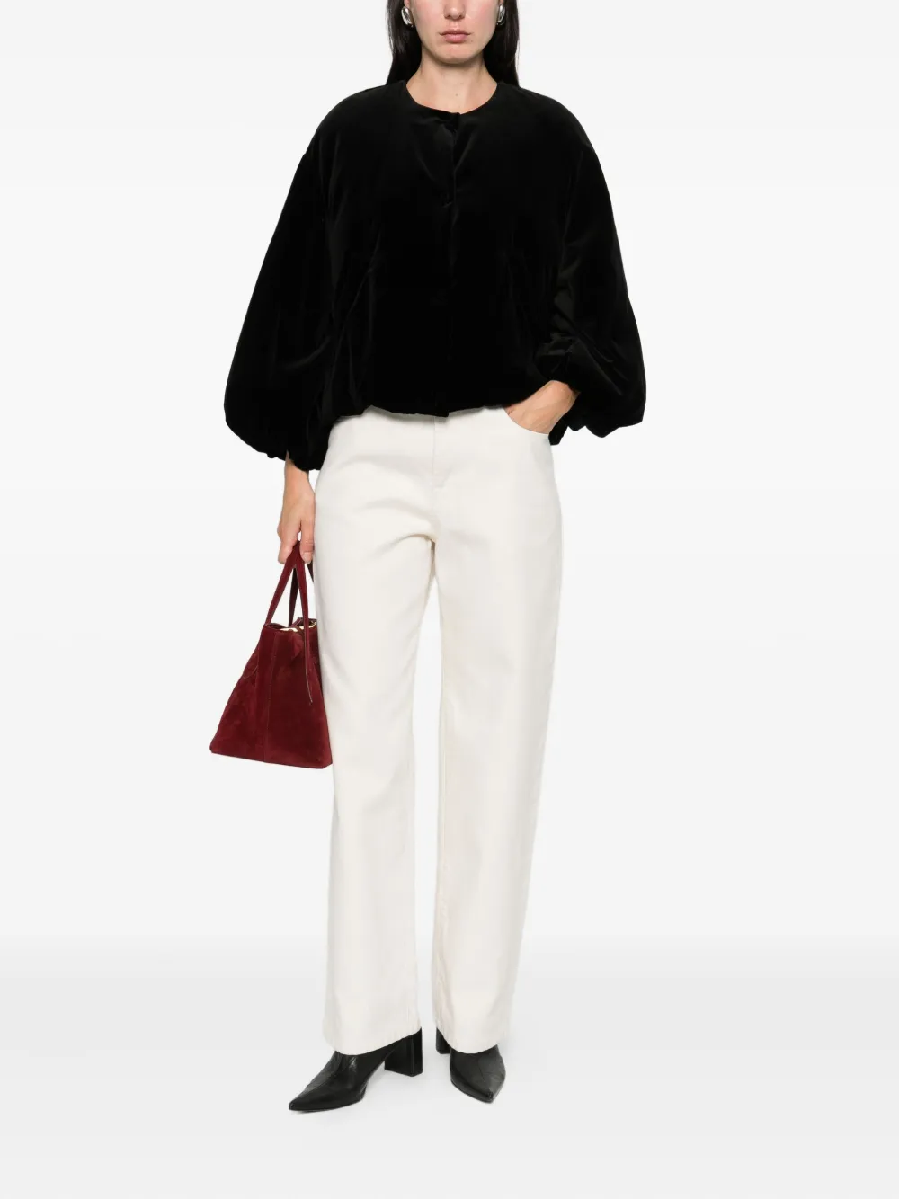 Antonelli Viura Gathered Jacket In Black