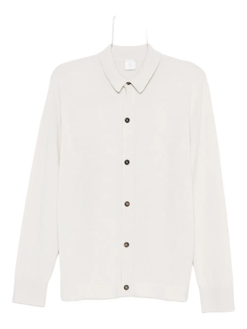 Eleventy Button-down Wool Shirt In White