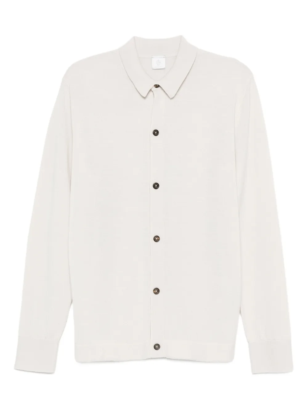 Eleventy button-down wool shirt Beige