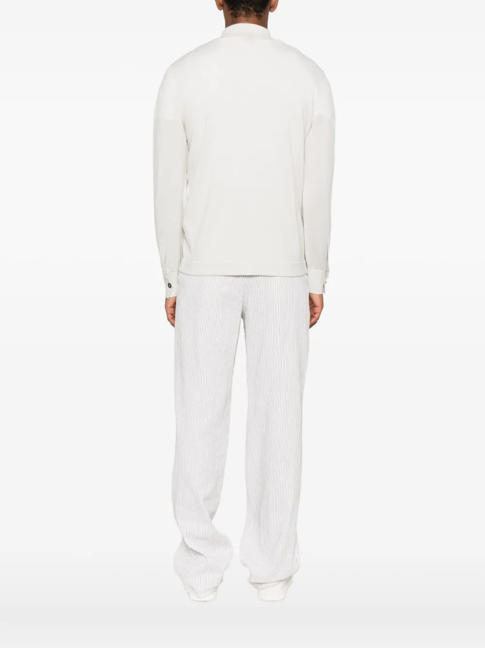 Eleventy button-down wool shirt Beige