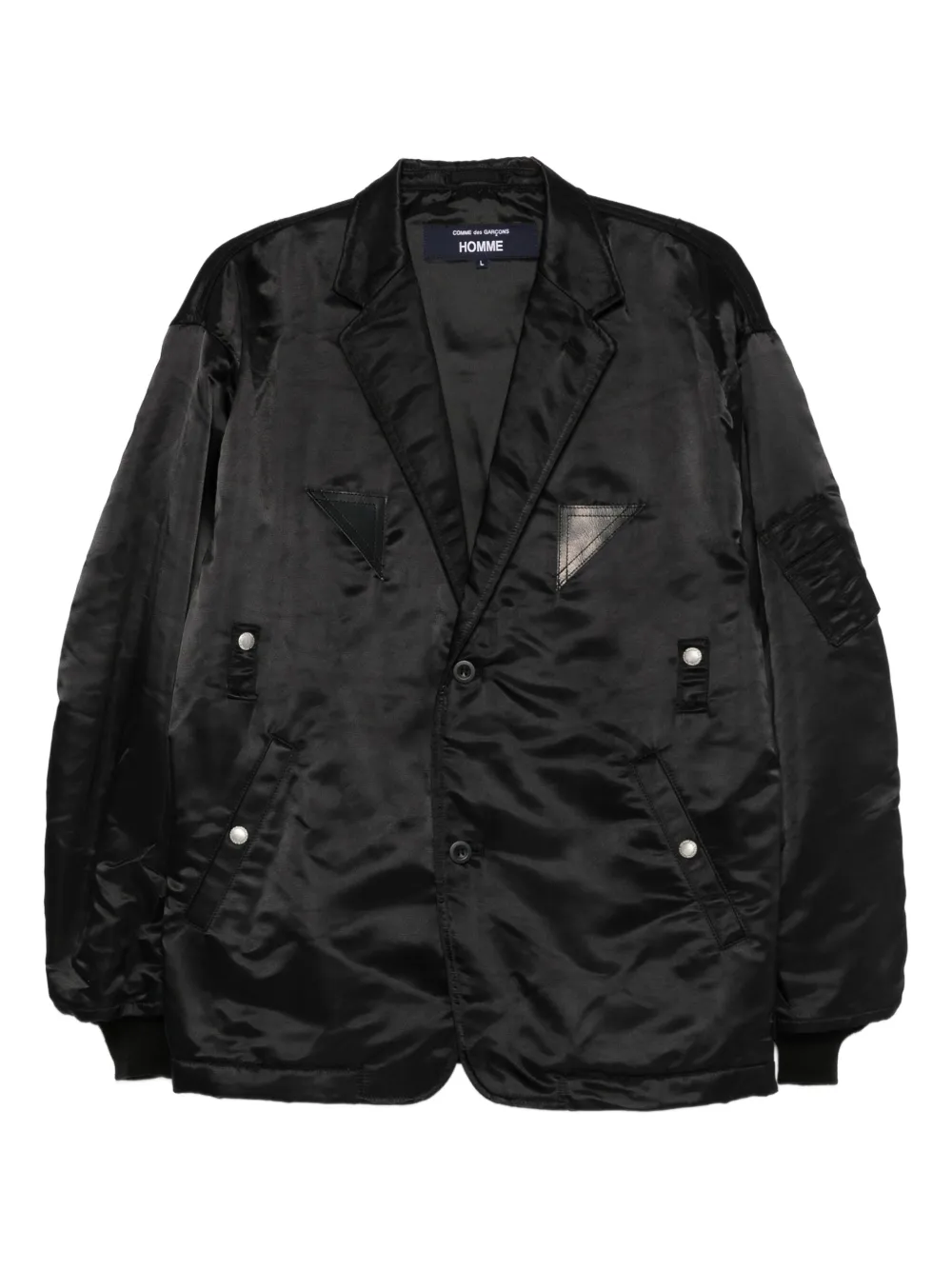 Comme des Garçons Homme single-breasted buttoned coat | Black | Image 1