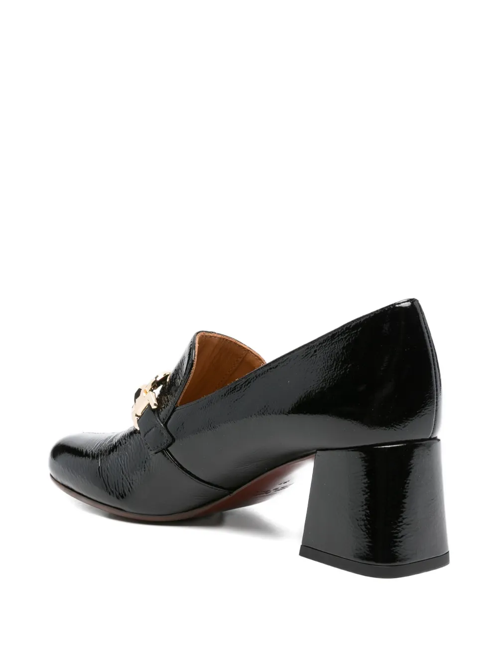 Chie Mihara 60mm chain-link block-heel pumps Black