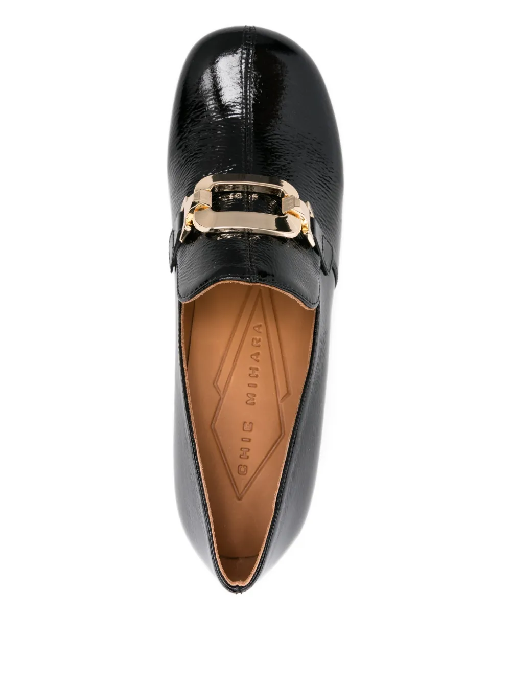 Chie Mihara 60mm chain-link block-heel pumps Black