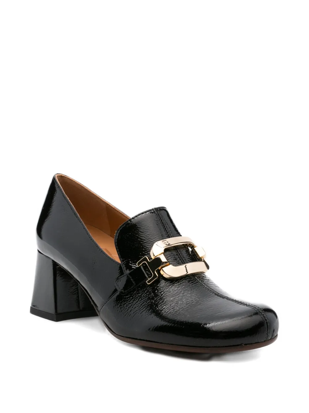 Chie Mihara 60mm chain-link block-heel pumps Black