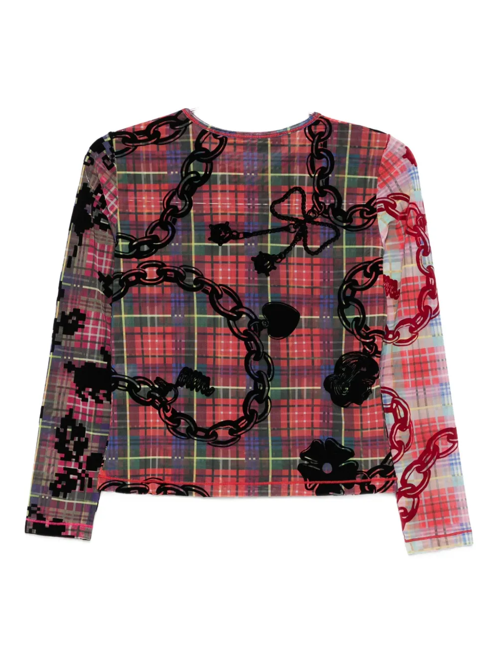 Chopova Lowena Lady Chain Mesh Top In Red