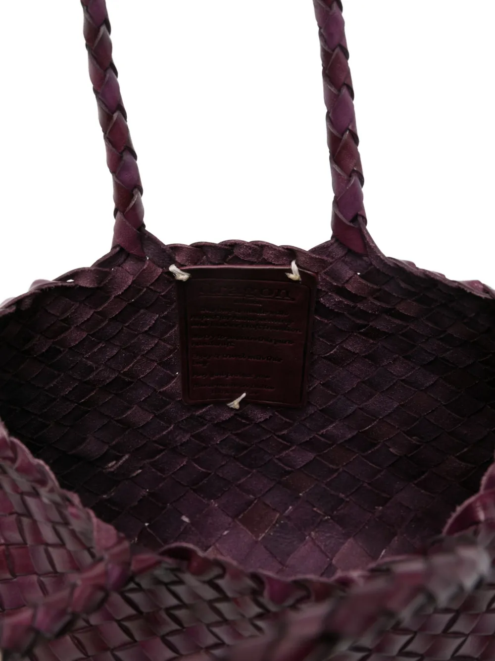 Dragon Diffusion Small Santa Croce Woven Tote Bag In Purple