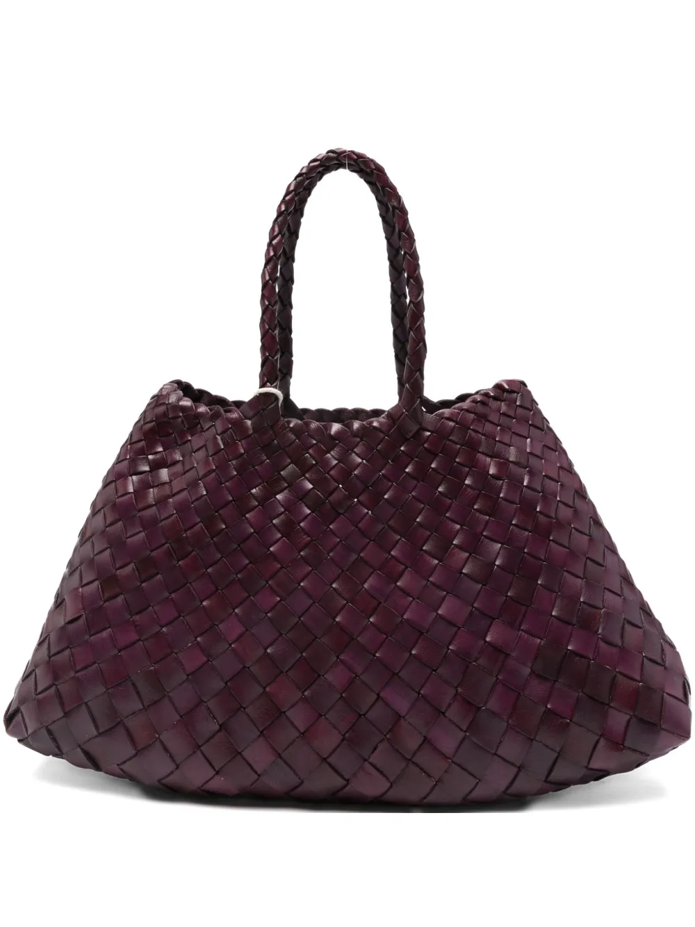 Dragon Diffusion Small Santa Croce Woven Tote Bag In Purple