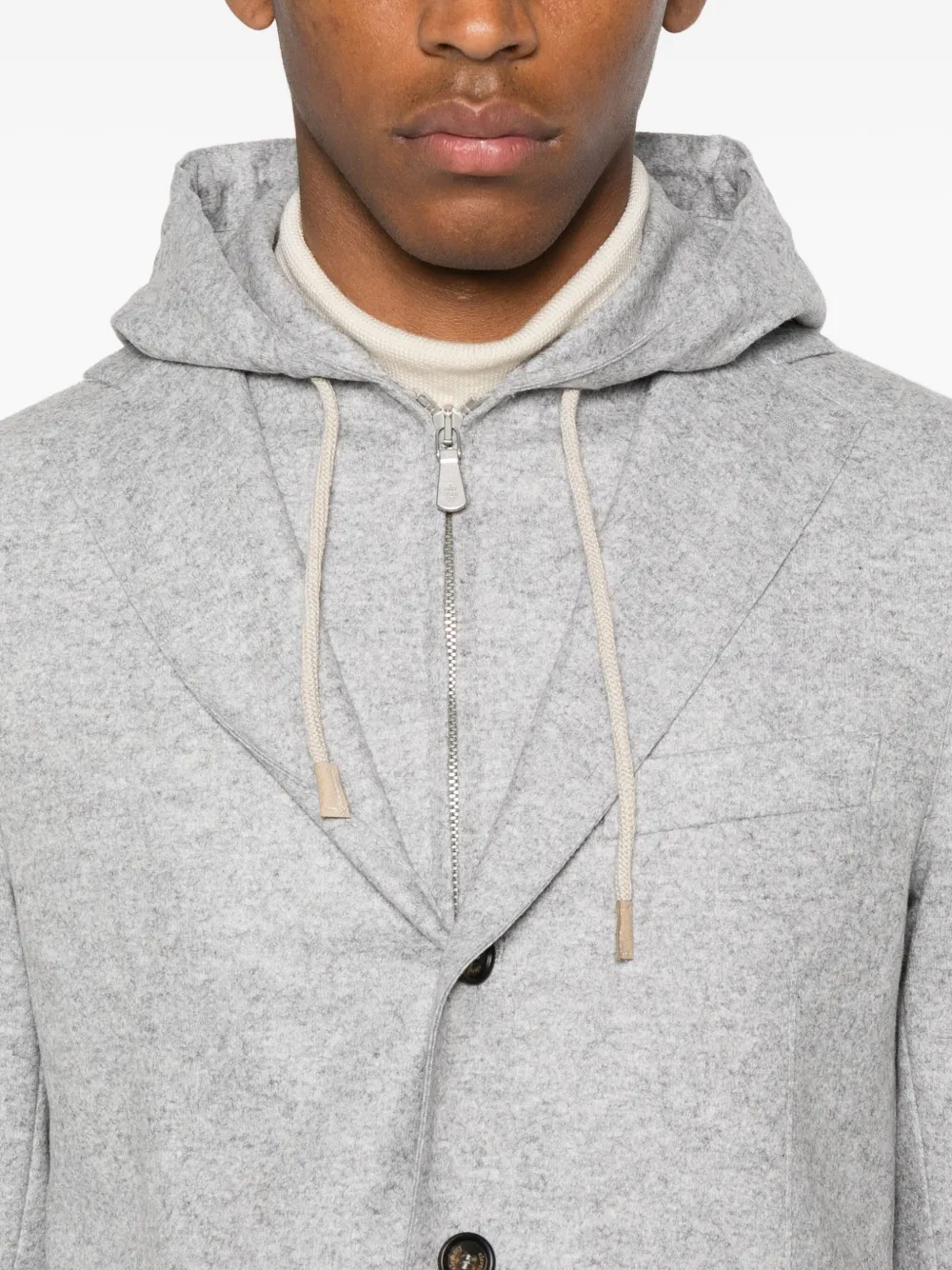 Eleventy hooded wool blazer Grijs