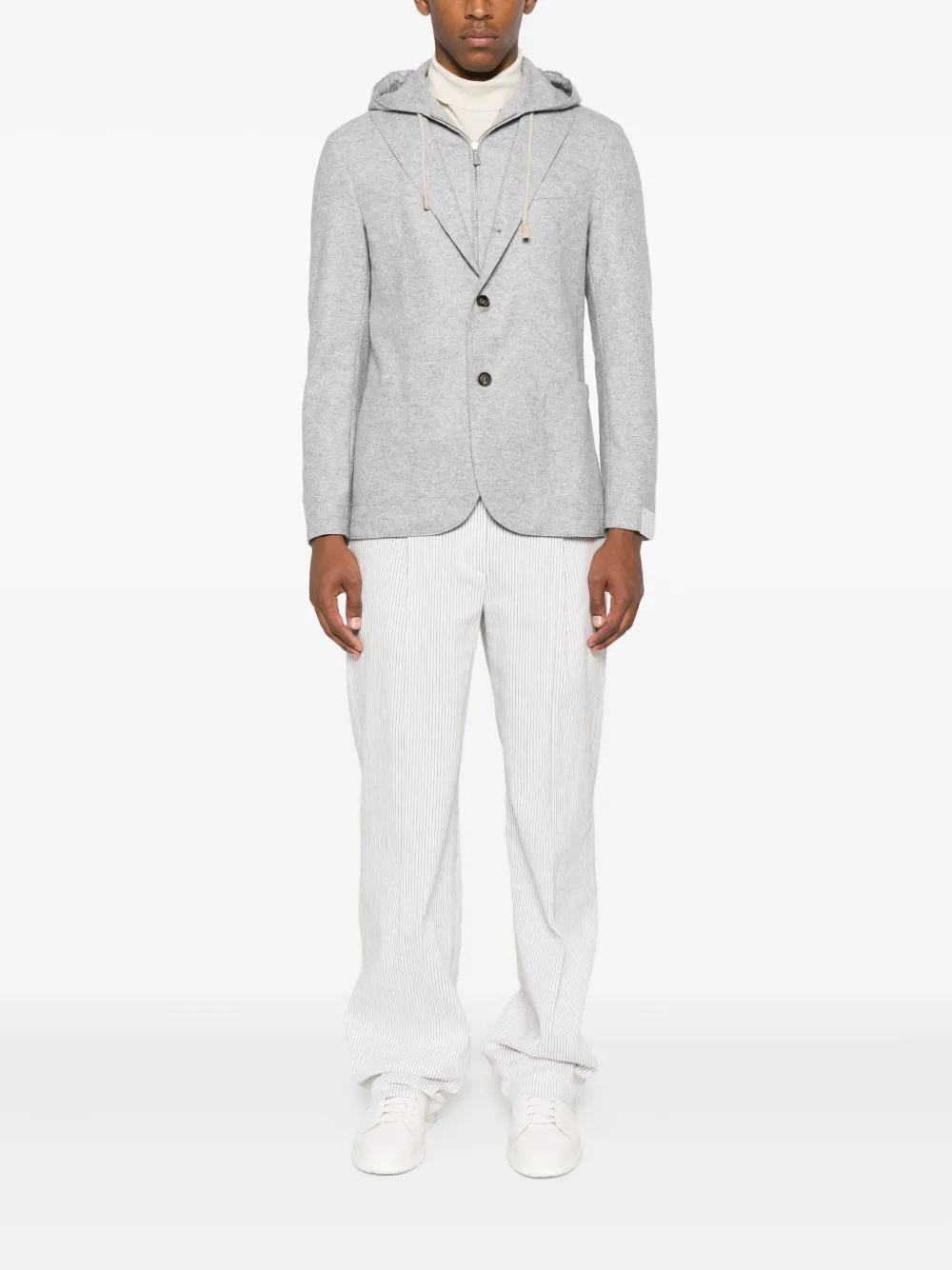 Eleventy hooded wool blazer Grijs