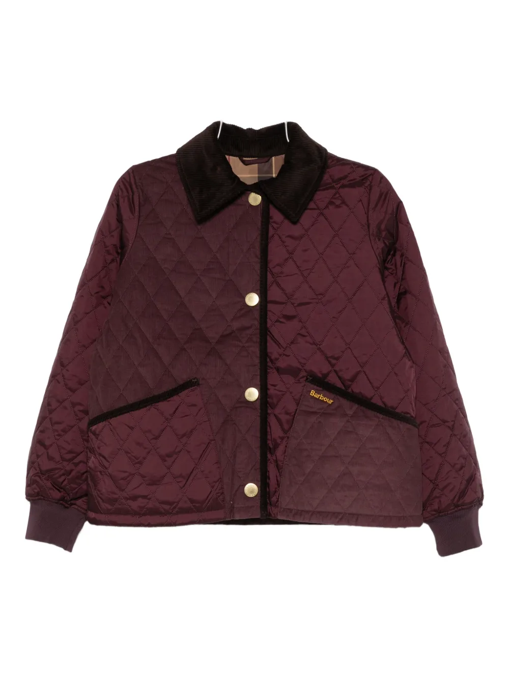 Barbour Quilted Coat In Burgundy