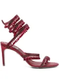 René Caovilla 85mm Chandelier crystal-embellished sandals - Red