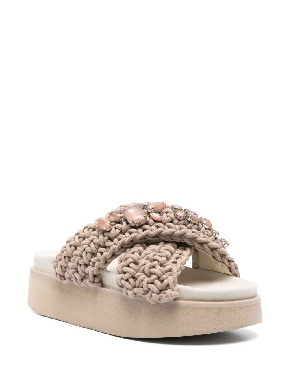 INUIKII 50MM SUEDE PLATFORM SANDALS