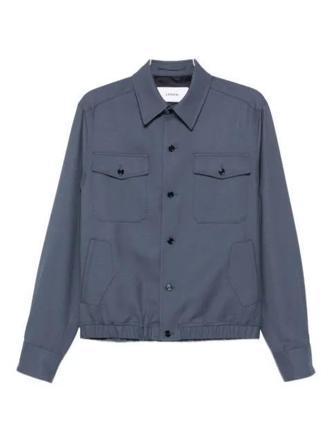 Lardini button-fastening flap-pocket jacket