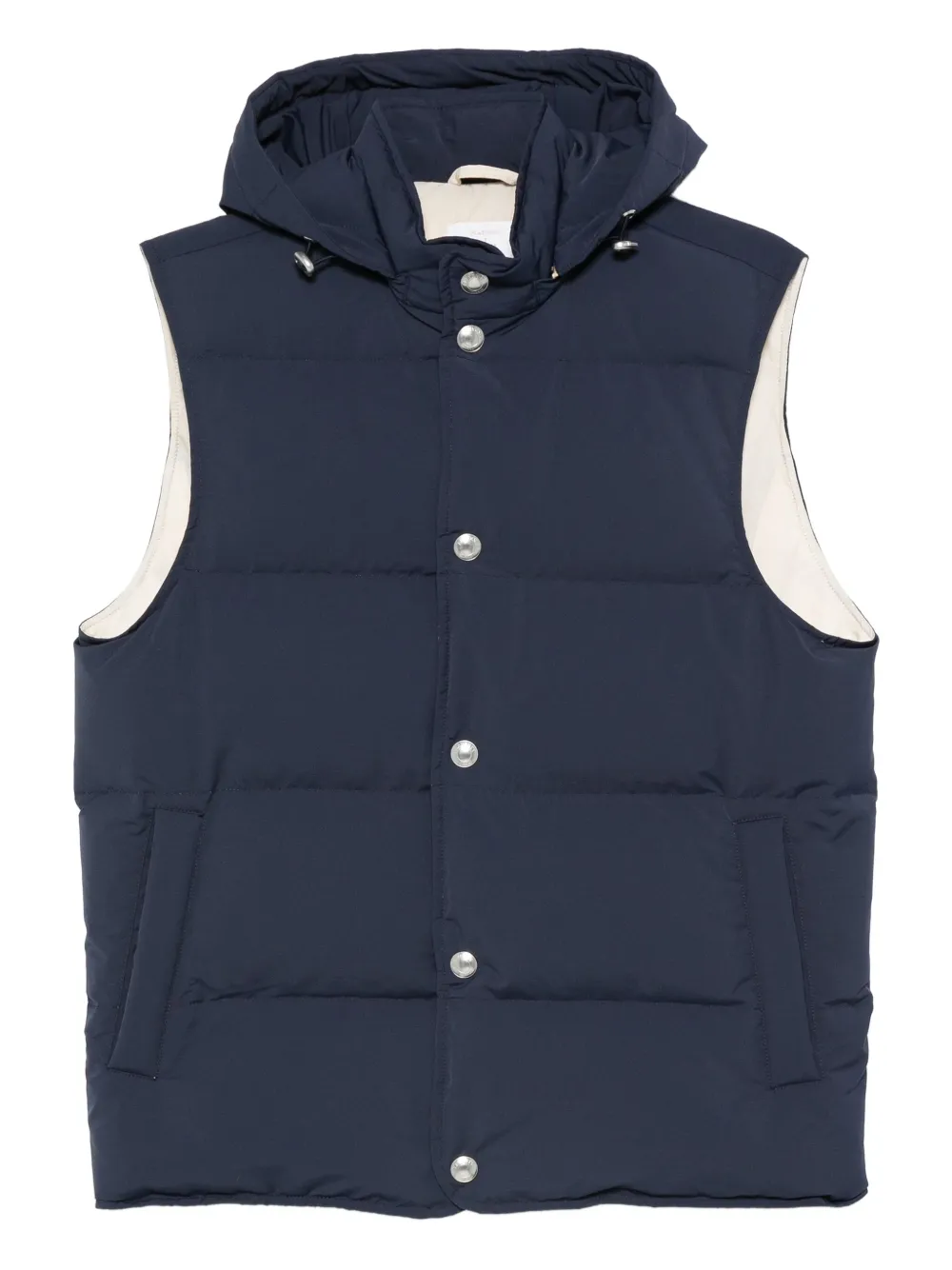 Eleventy hooded quilted vest | Blue | Image 1