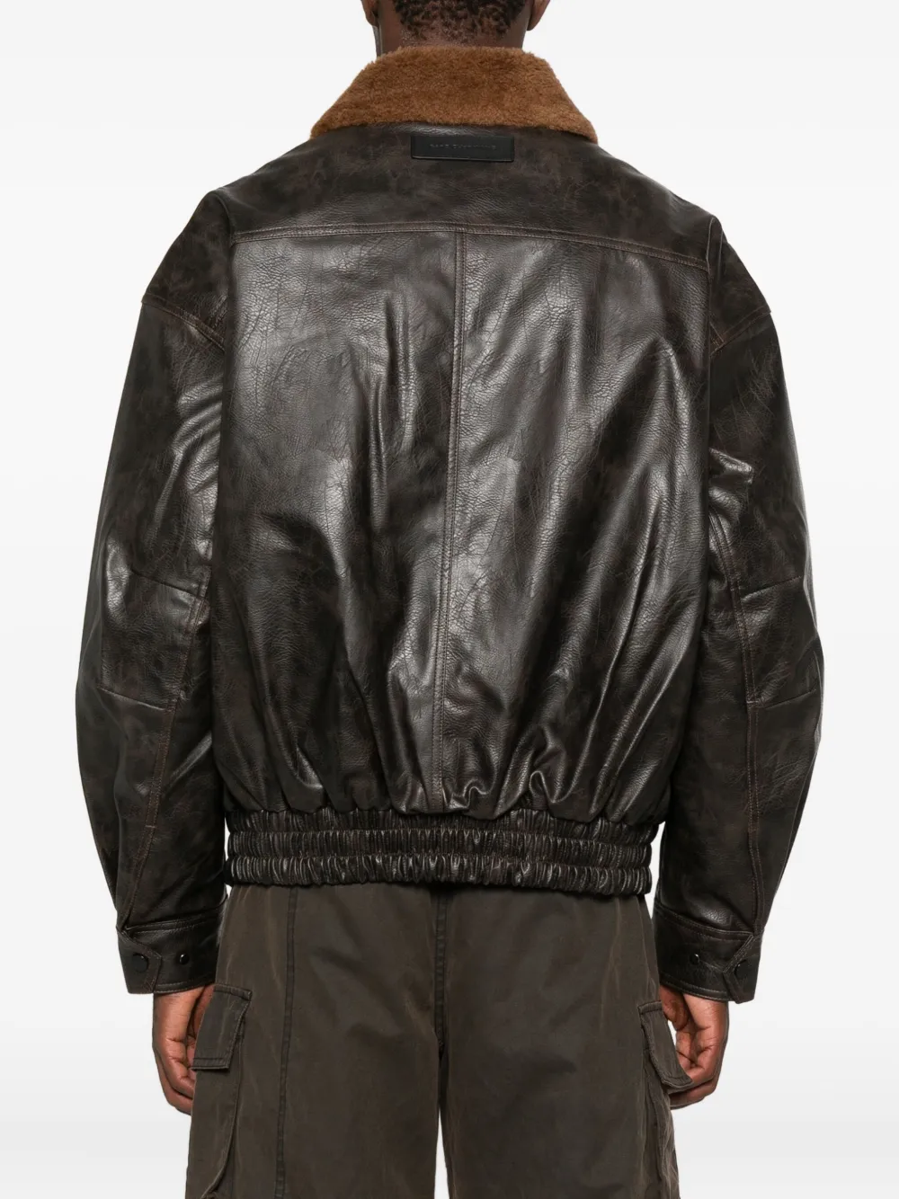 Feng Chen Wang Fur-collar Pocketed Jacket In Brown