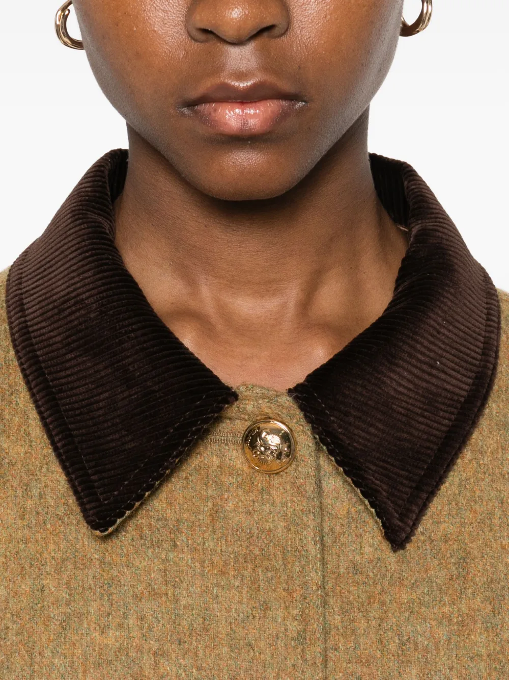 Blazé Milano Virgin Wool Single-breasted Coat In Brown