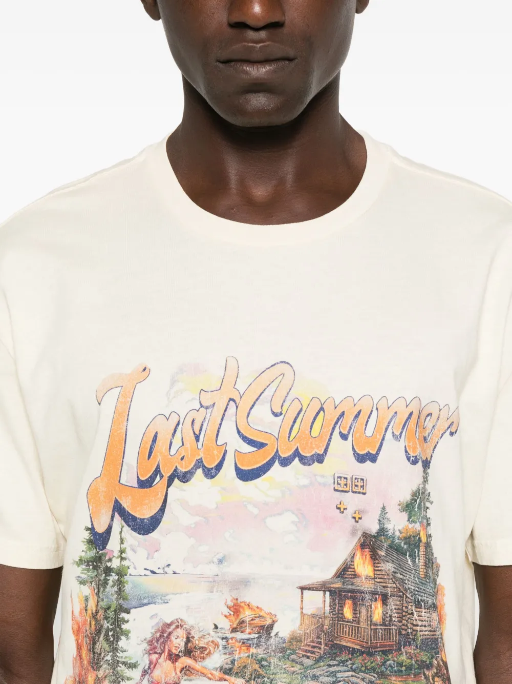 Ksubi T-shirt met grafische print Beige
