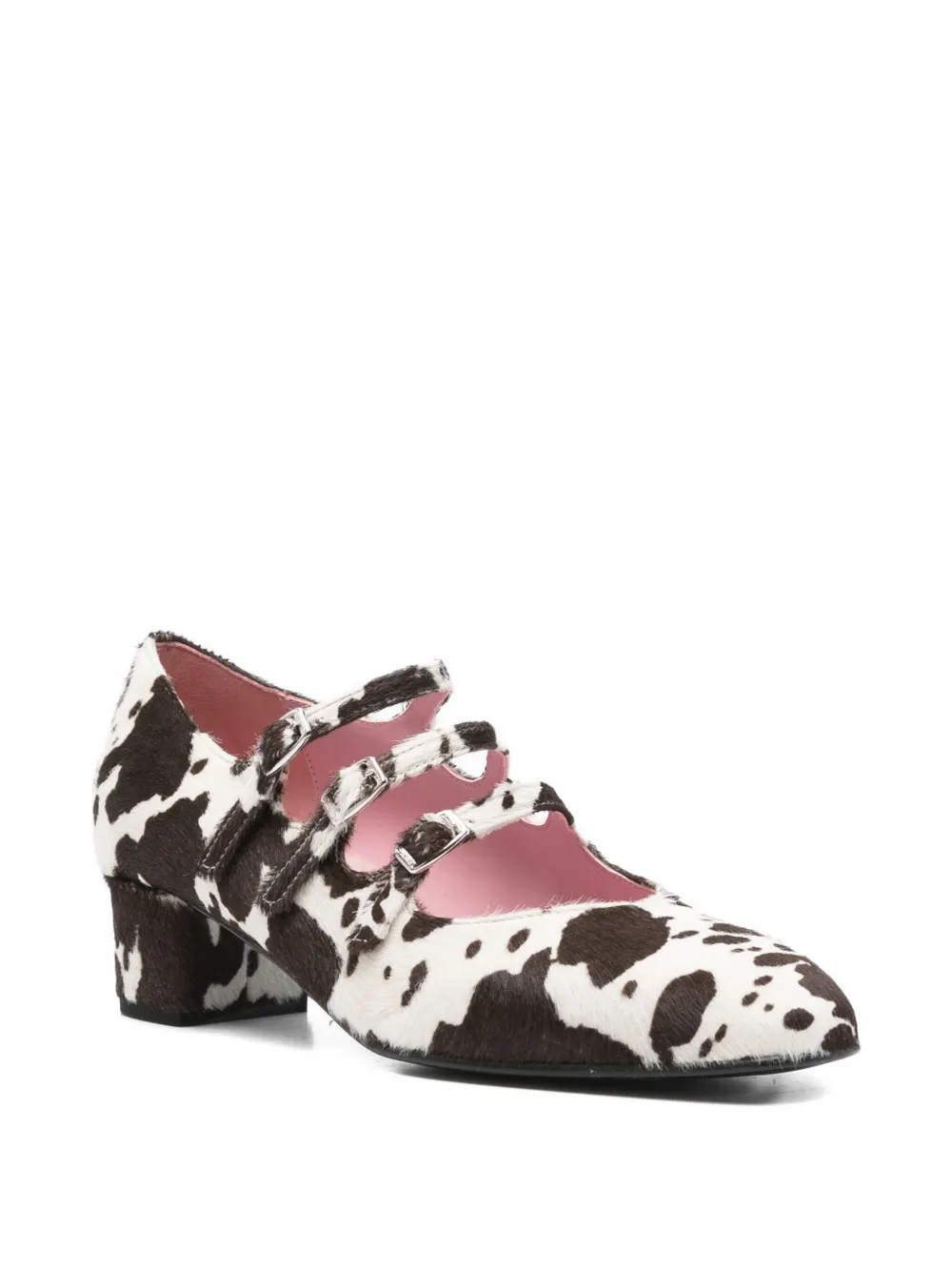 Carel Paris 40mm Kina triple-strap pumps White