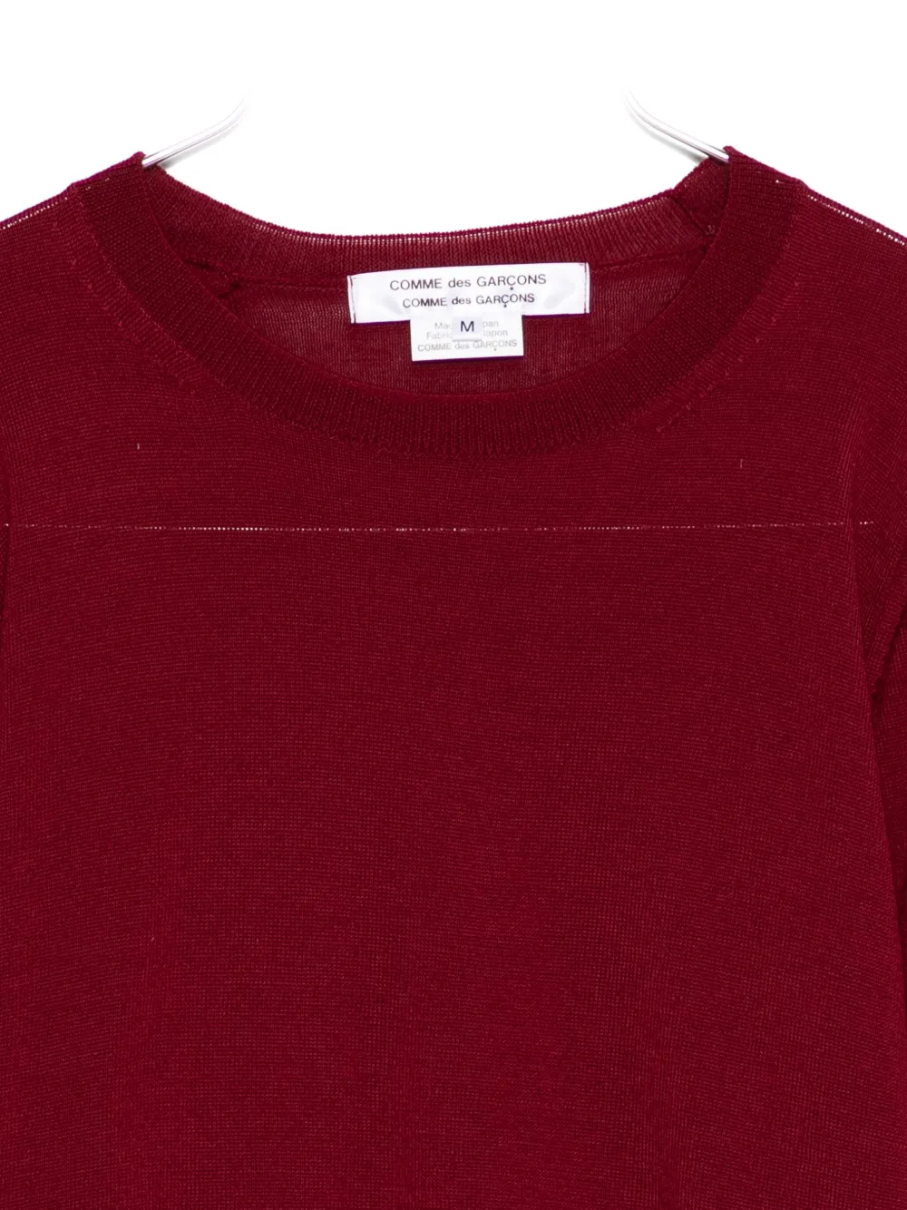 Comme Des Garçons Wool Crew-neck Sweater In Red