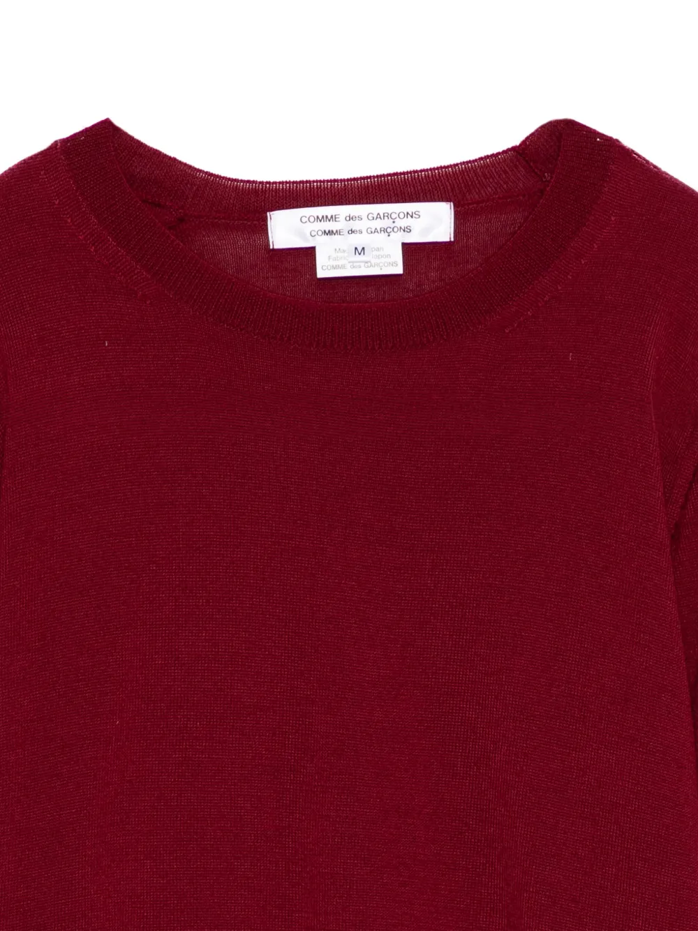 Comme Des Garçons Wollen trui met ronde hals Rood