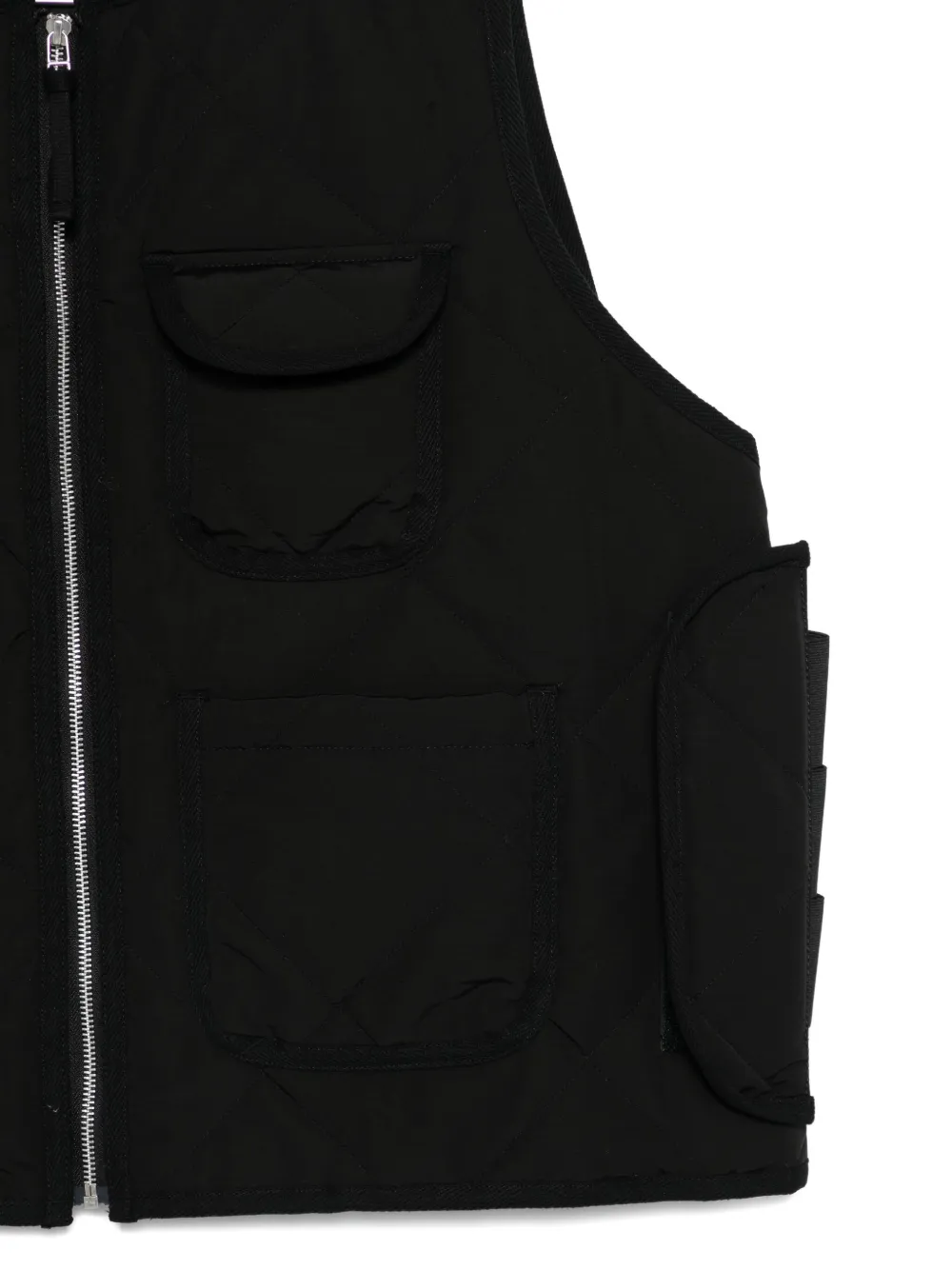Comme des Garçons Homme Gewatteerde bodywarmer met zakken Zwart