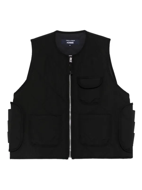 Comme Des Garçons Homme キルティング ベスト | ブラック | FARFETCH JP