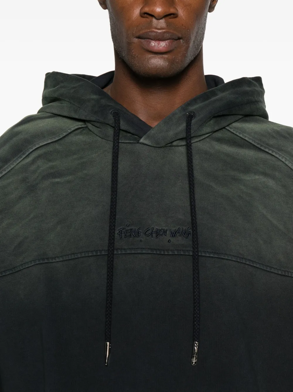 Feng Chen Wang Ombré Hoodie In Green