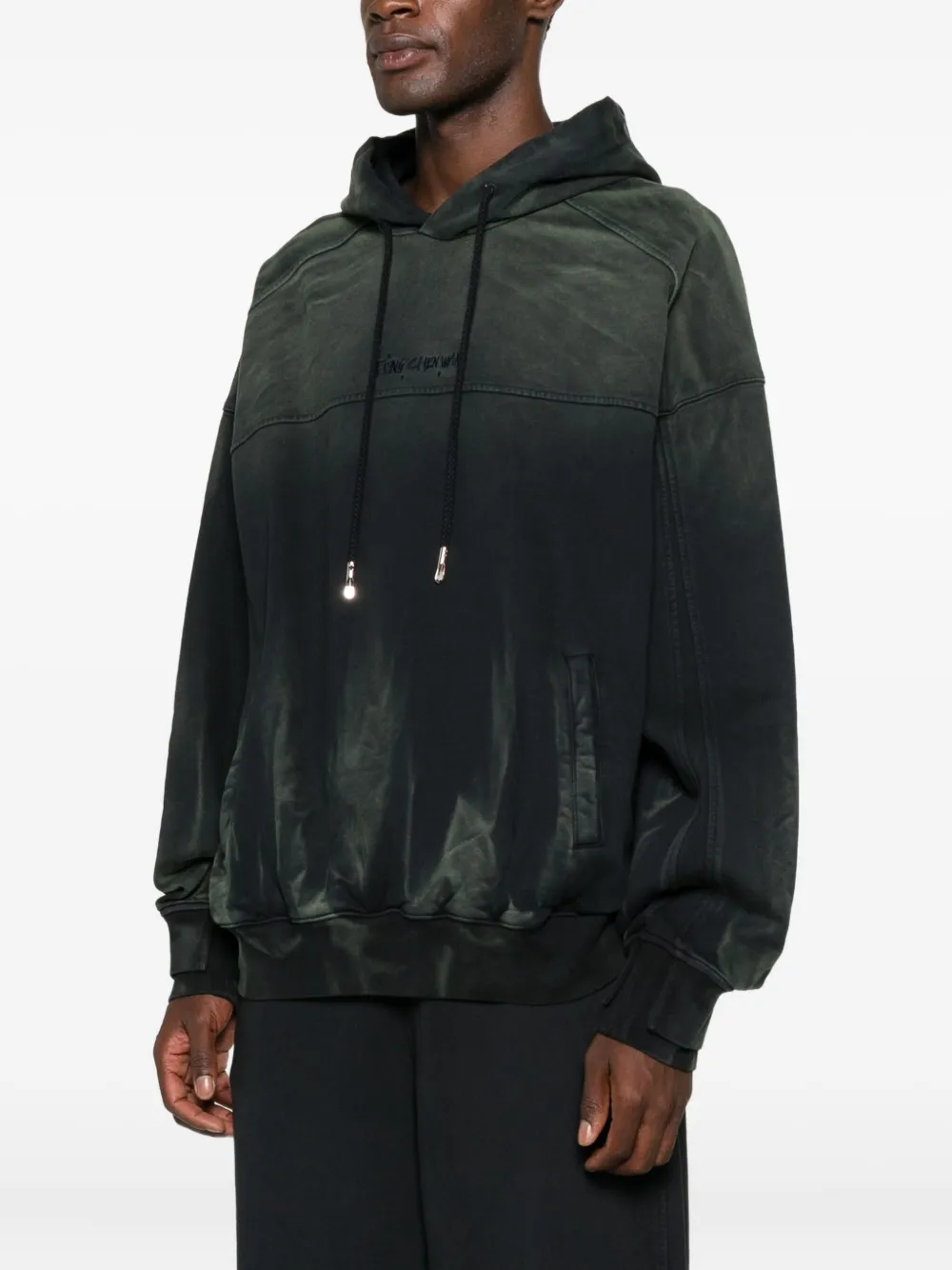 Feng Chen Wang Ombré Hoodie In Green