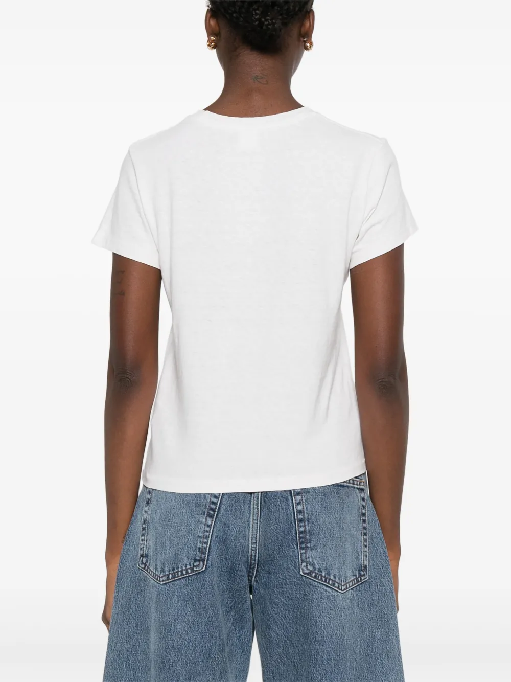 RE DONE T-shirt met grafische print Beige
