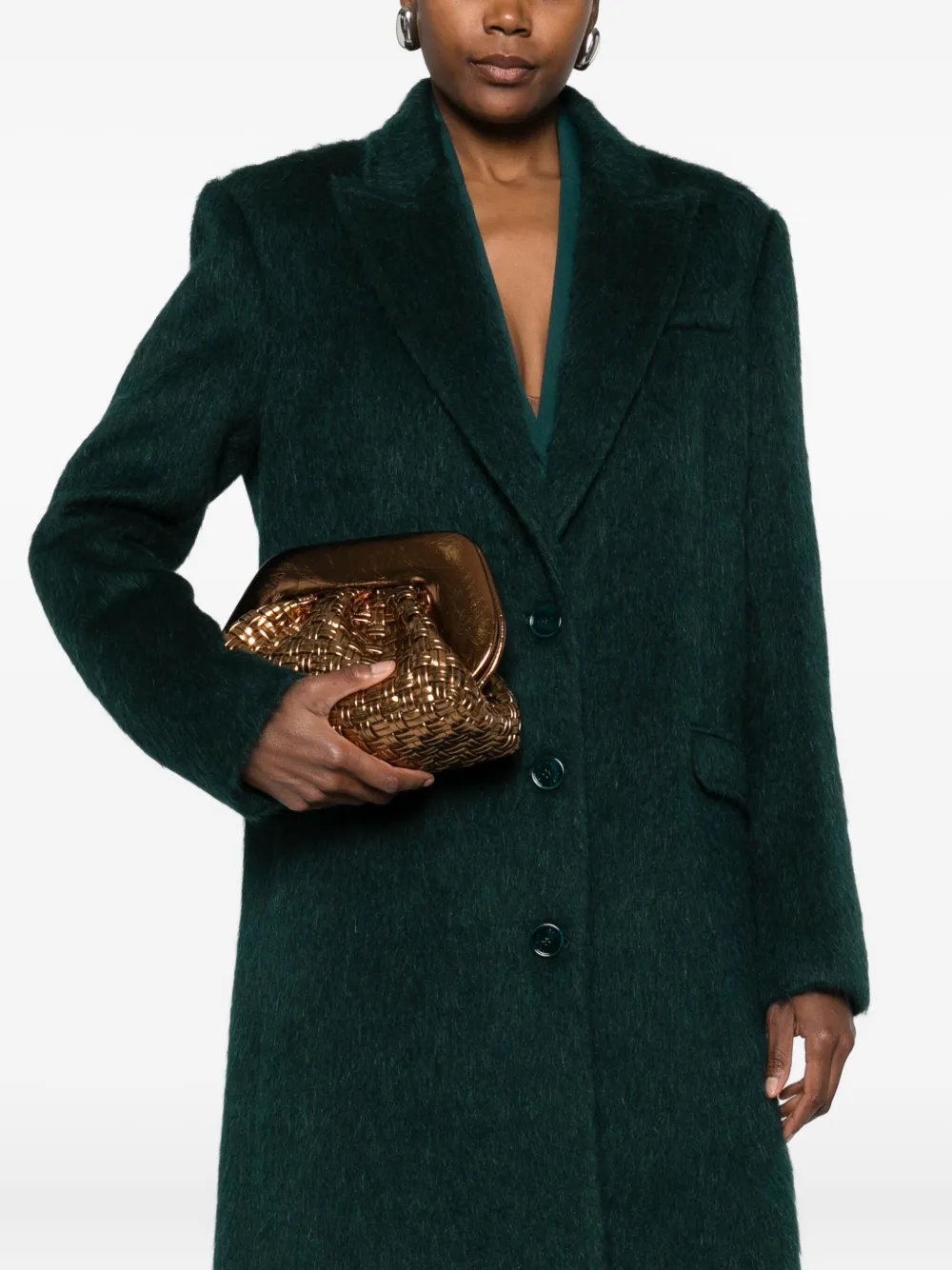 Themoirè Geweven clutch - Bruin